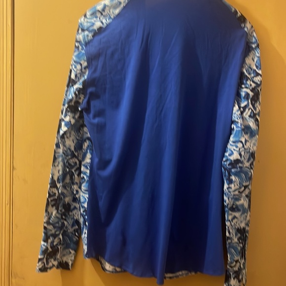 Bikkembergs blue white button down shirt large slim fit - Picture 2 of 2